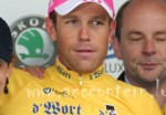 Kim Kirchen dans le maillot jaune pendant le Tour de Luxembourg 2006